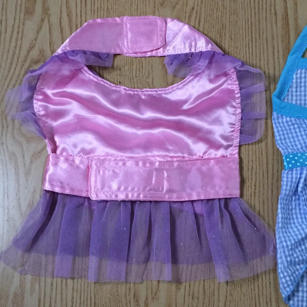 Bundle Of 2 Doggie Dresses Size Xs/Small 8 1/4” Waist 11 1/2” & 14 1/4” Length